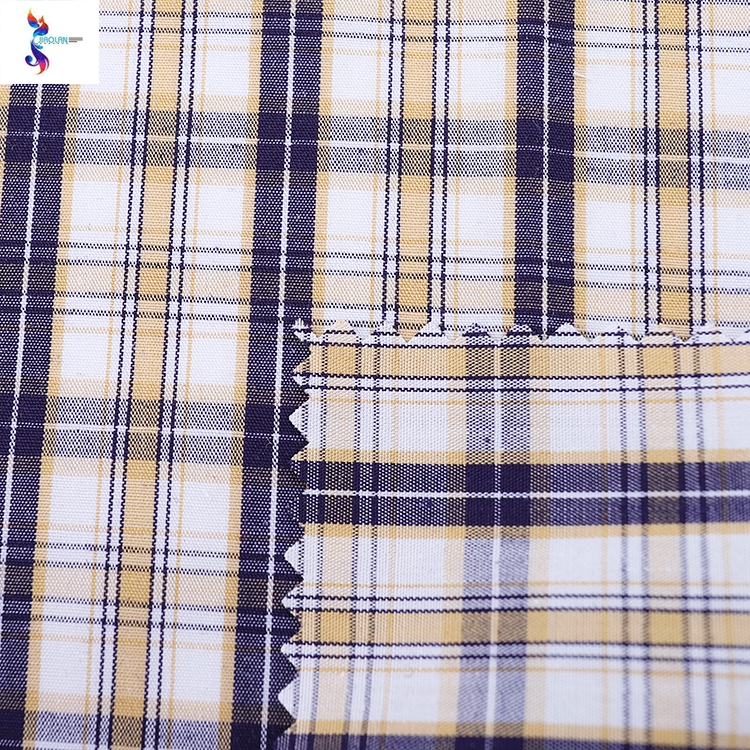 Wholesale sale of grey fabric of China stock fabric—TC yarn-dyed stock fabric