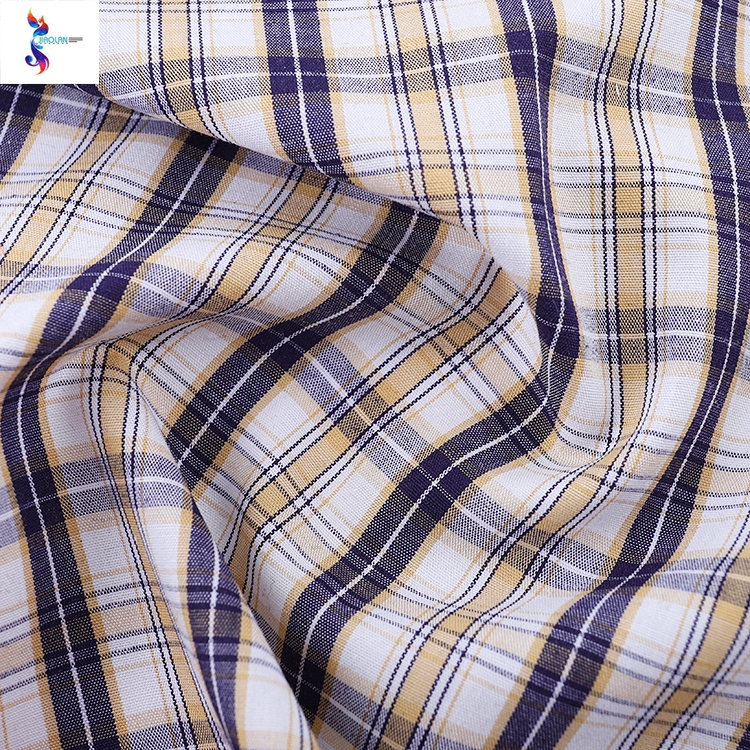 Wholesale sale of grey fabric of China stock fabric—TC yarn-dyed stock fabric
