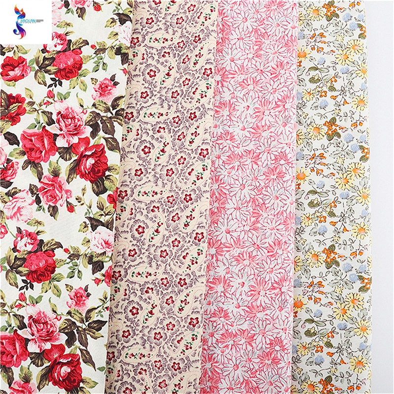 Low price supply of fabric in stock - cotton poplin print stock fabric
