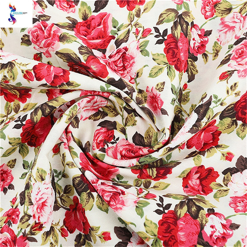 Low price supply of fabric in stock - cotton poplin print stock fabric