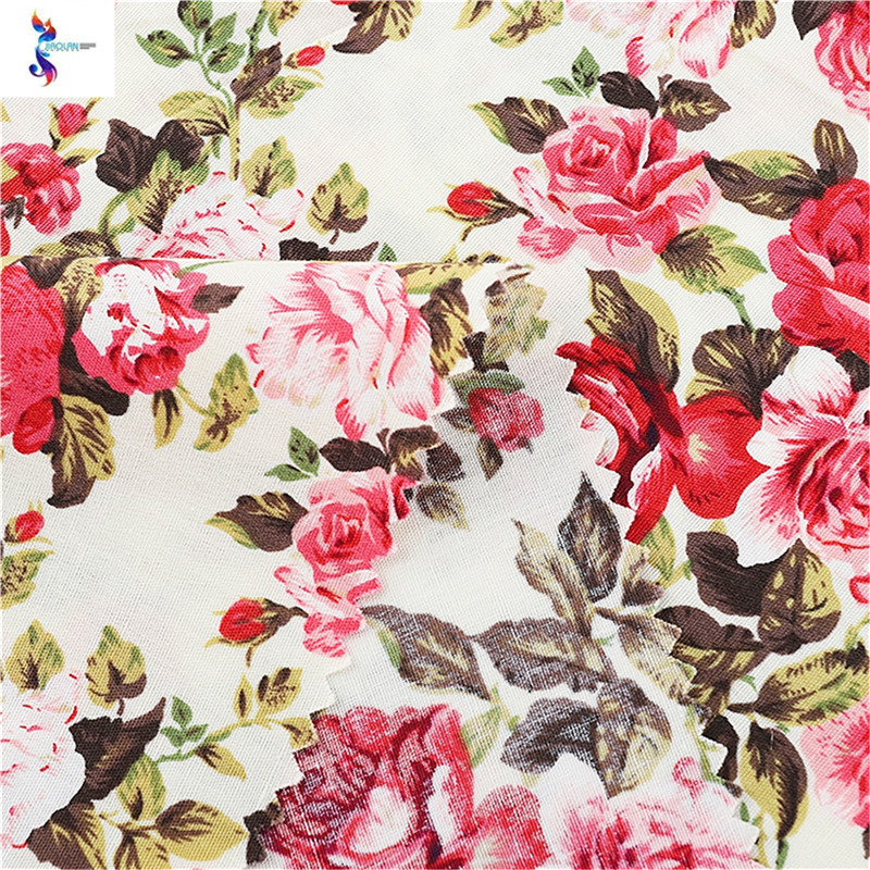 Low price supply of fabric in stock - cotton poplin print stock fabric