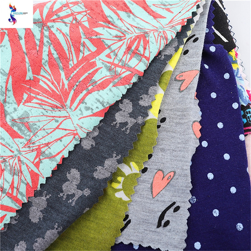 Breathable stock fabric - CVC Jersey print stock fabric