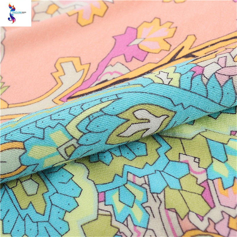 Hygroscopic and breathable fabric inventory supplier - rayon single print stock fabric