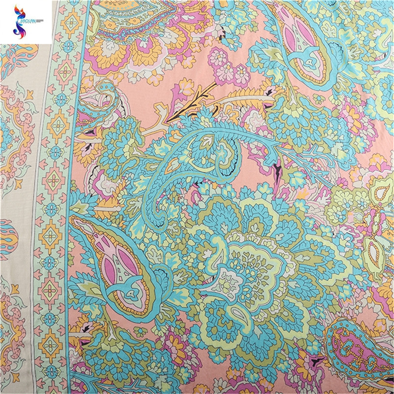 Hygroscopic and breathable fabric inventory supplier - rayon single print stock fabric