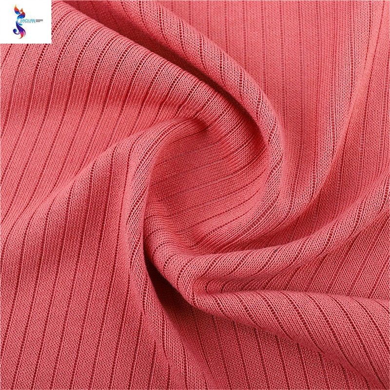 Rich colors of fabrics in stock - knitted ribbon stock fabric