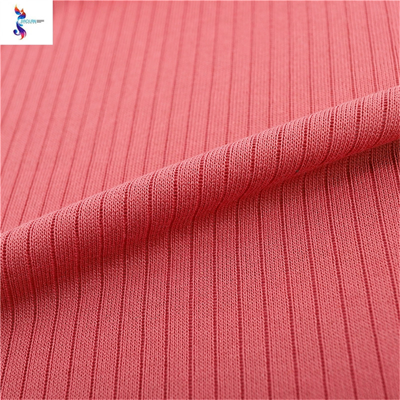 Rich colors of fabrics in stock - knitted ribbon stock fabric